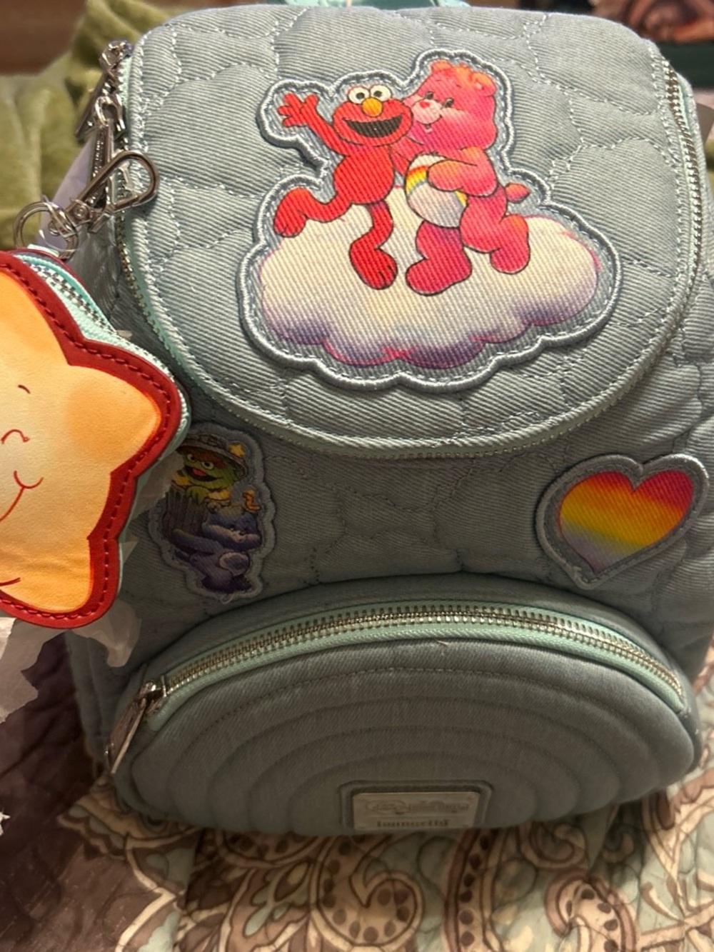 Loungefly CareBears x Sesame Street Quilted  Backpack